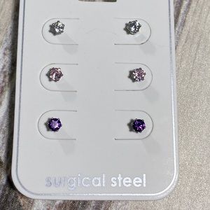Assorted Cubic Zirconia Studs